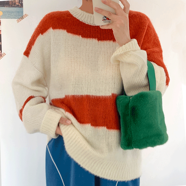 보송배색-knit